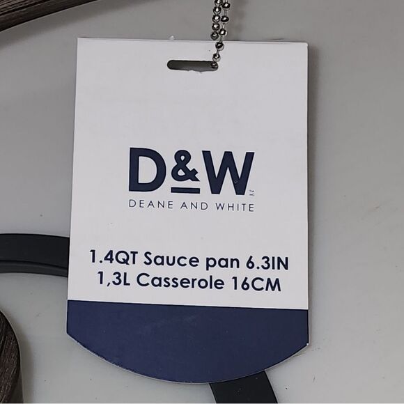 D&W Premium Cookware 6.3in Saucepan Casserole with Lid Charcoal Aluminum‎ 1.4QT - Picture 8 of 15